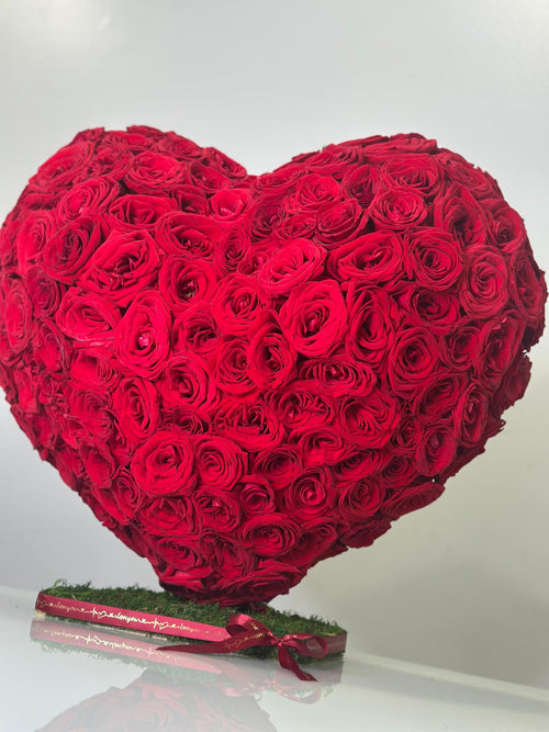 3D Heart Rose Arrangement