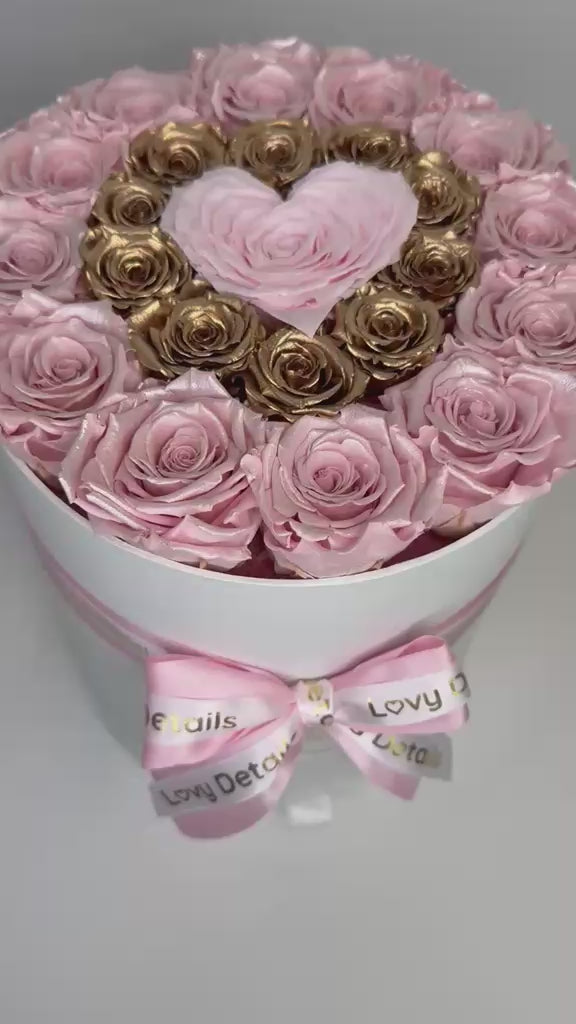 Blush Heart Preserved Roses